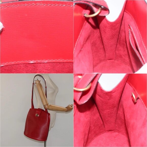 LOUIS VUITTON Epi Cluny Shoulder Bag Red M52257 LV Auth 115722 - Picture 14 of 15